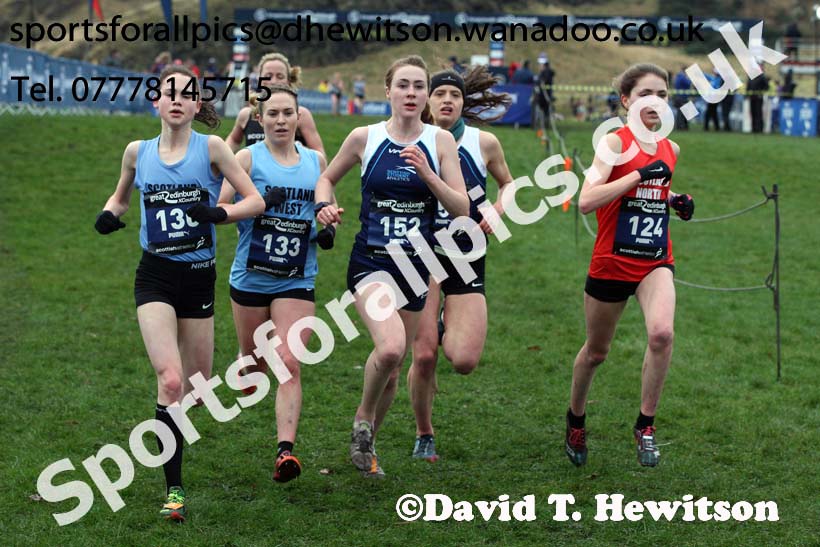 Senior and junior womens Inter-District, 2017 Great Edinburgh Cross Country. Photo: David T. Hewitson/Sports for All PIcs